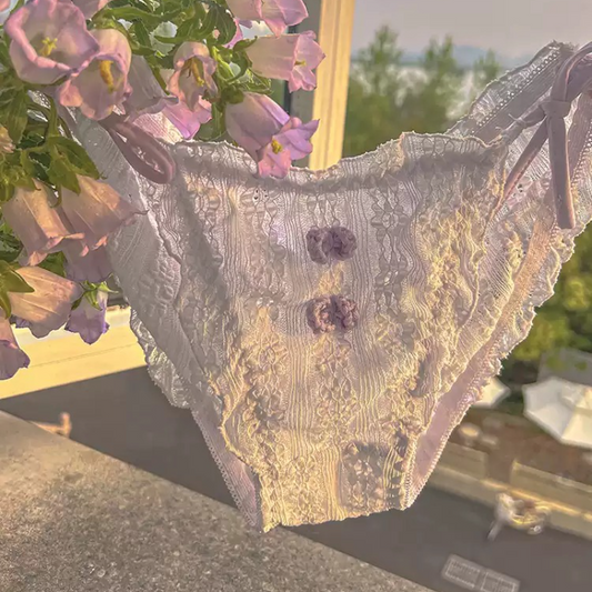 QS 3D Bow Lace Tie-up Briefs (4 Packs)