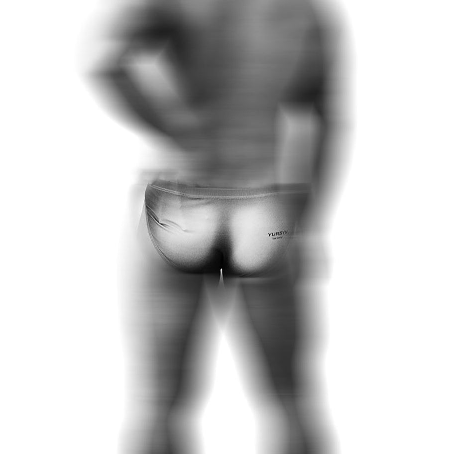 High-gloss butt-enhancing briefs