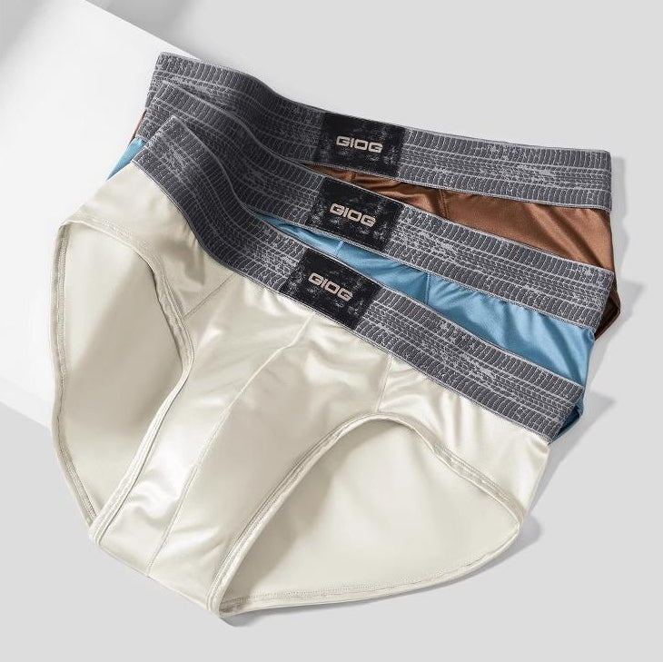 Wrap-around silky satin briefs