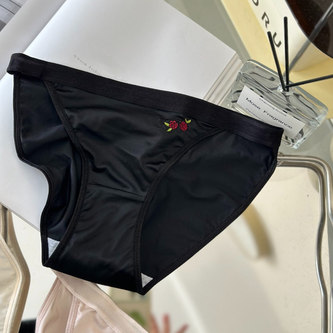 QS Embroidered Rose Briefs (4 Packs)