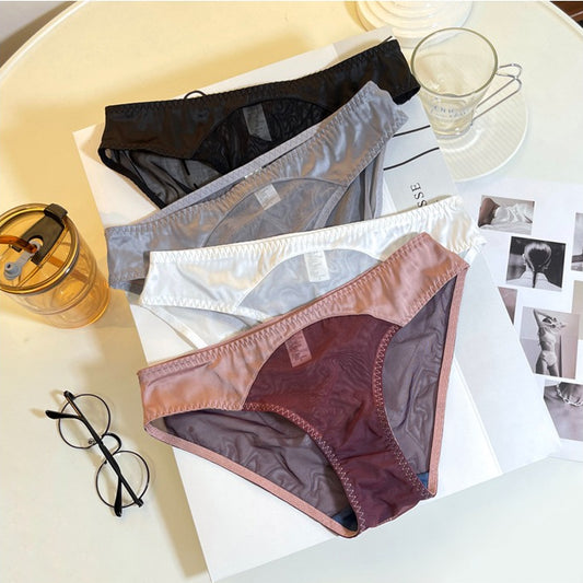 QS Sexy Transparent Lace Briefs (4 Packs)