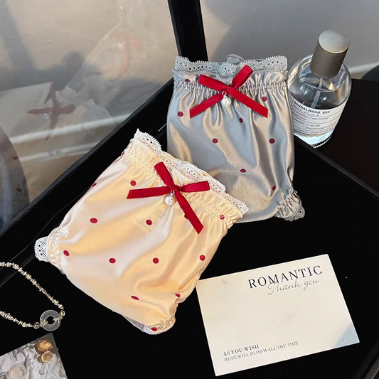 QS Retro Polka Dot Satin Briefs (4 Packs)