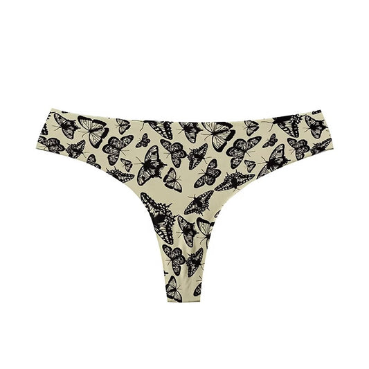 QS Butterfly Print Sport Seamless Thong (4 Packs)