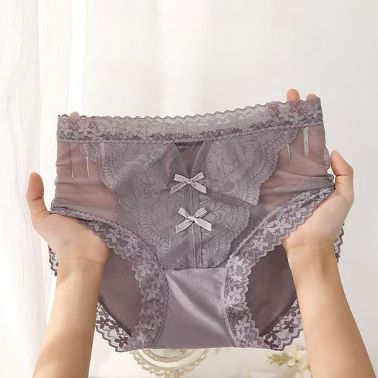 XK Women's double bow lace panties