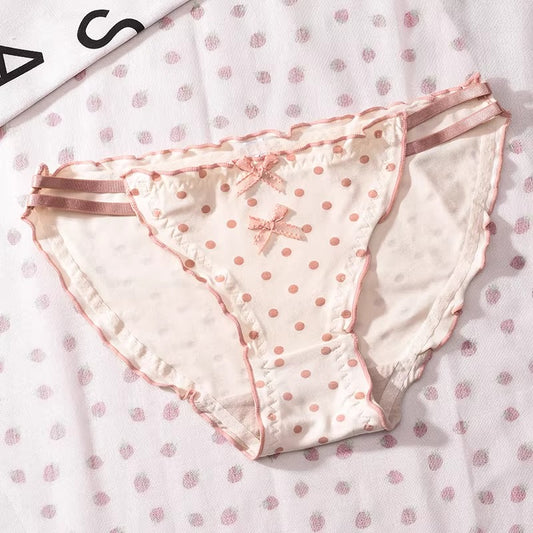 QS Cute Polka Dot Bow Briefs (4 Packs)