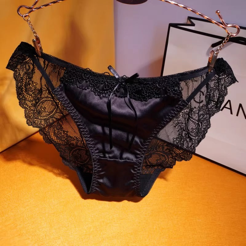 QS Luxury Satin Sexy Lace Panties