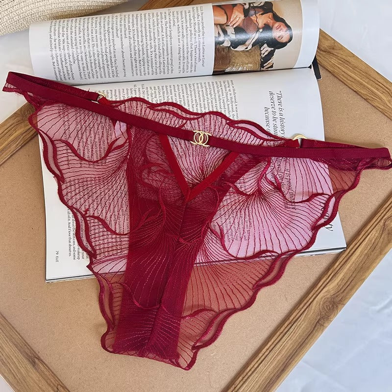 QS Transparent Leaf Lace Panties (4 Packs)