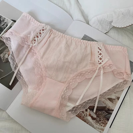 QS Double-sided Bow Cotton Panties (4 Packs)