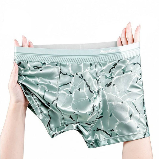 QS Ice Crack Print Breathable Boxer Briefs