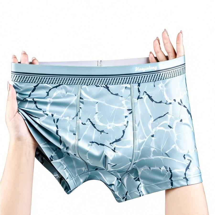 QS Ice Crack Print Breathable Boxer Briefs