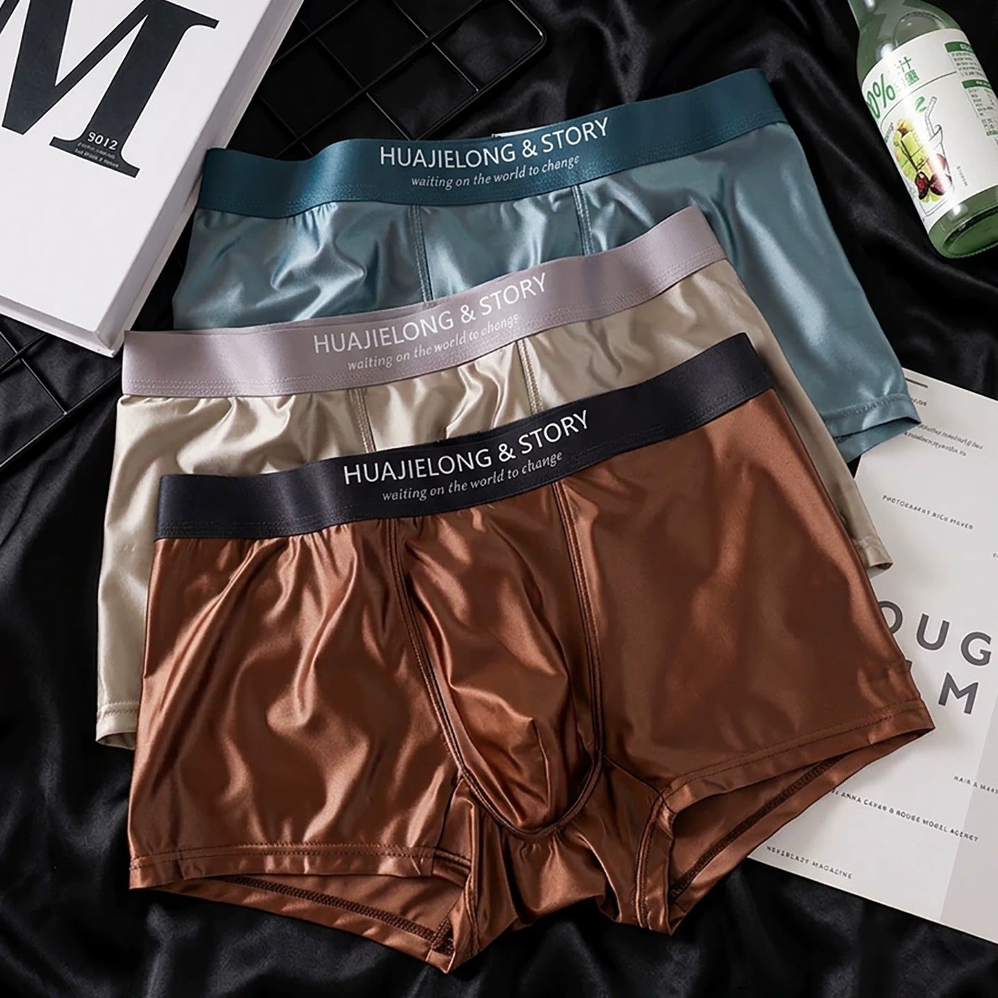 QS Luxury Satin Cooling Boxer Briefs