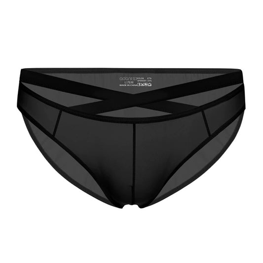 QS Sexy Cross-over Transparent Briefs