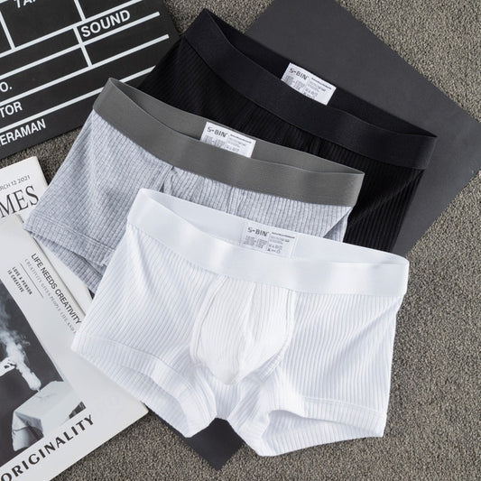 QS Ribbed Cotton Breathable Boxer Shorts