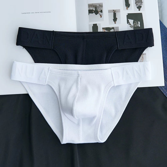 QS Sexy Ribbed Cotton Breathable Briefs