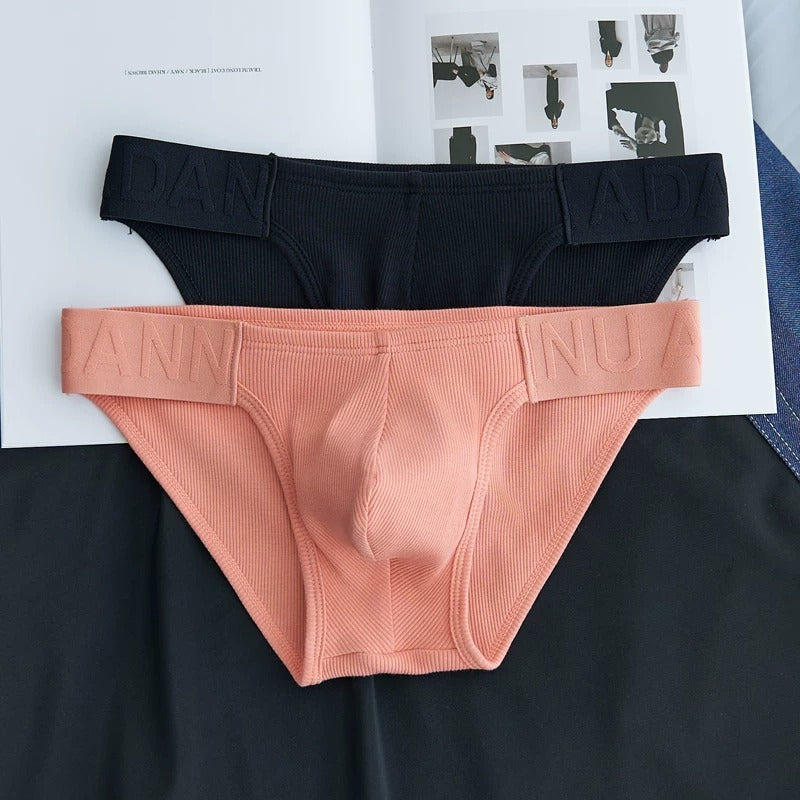 QS Sexy Ribbed Cotton Breathable Briefs