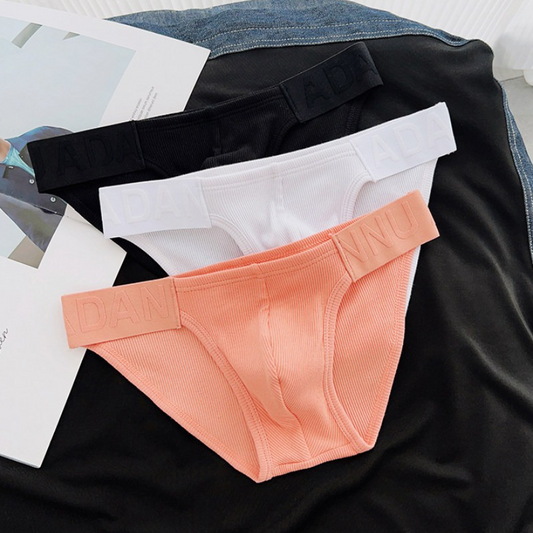 QS Sexy Ribbed Cotton Breathable Briefs