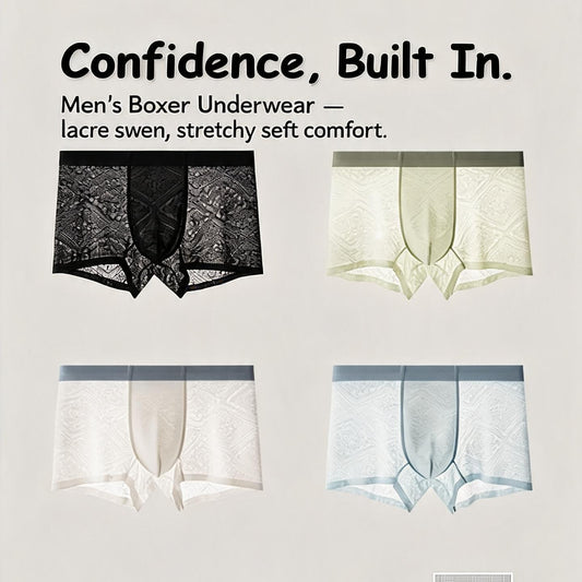 ZDIce Silk Lace Boxer Briefs