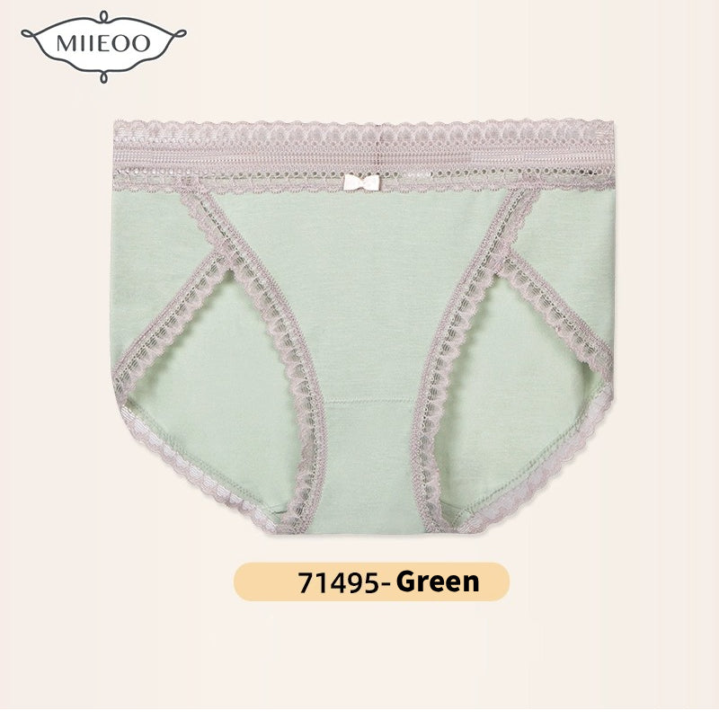 QS High-slit Lace Trim Panties (4 Packs)