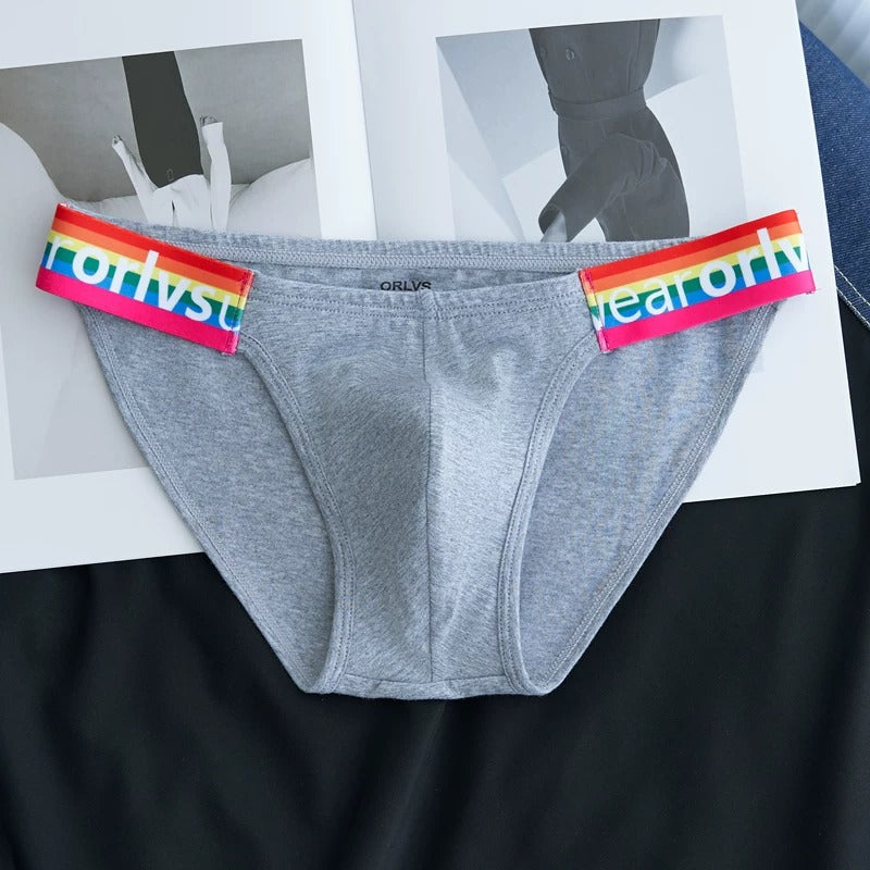 QS Pure Cotton Rainbow Belt Sexy Briefs