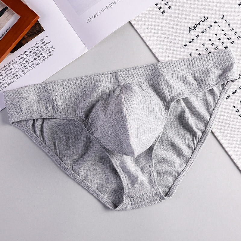 QS Ribbed Breathable Sexy Elastic Briefs
