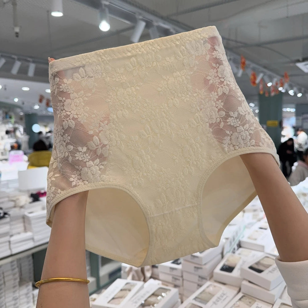 High-Waist Lace Jacquard Shaping Briefs