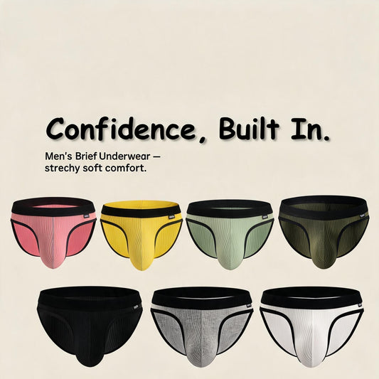 ZDBlack-Trim Pure Cotton Briefs