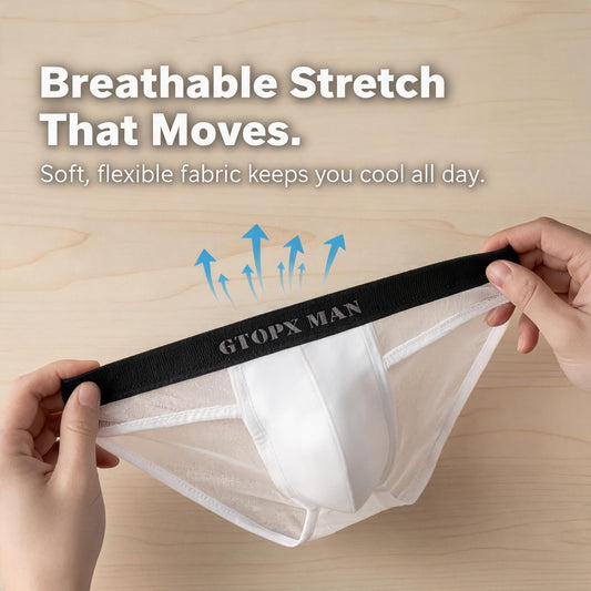 ZDBlack-Trim Sheer Comfort Briefs
