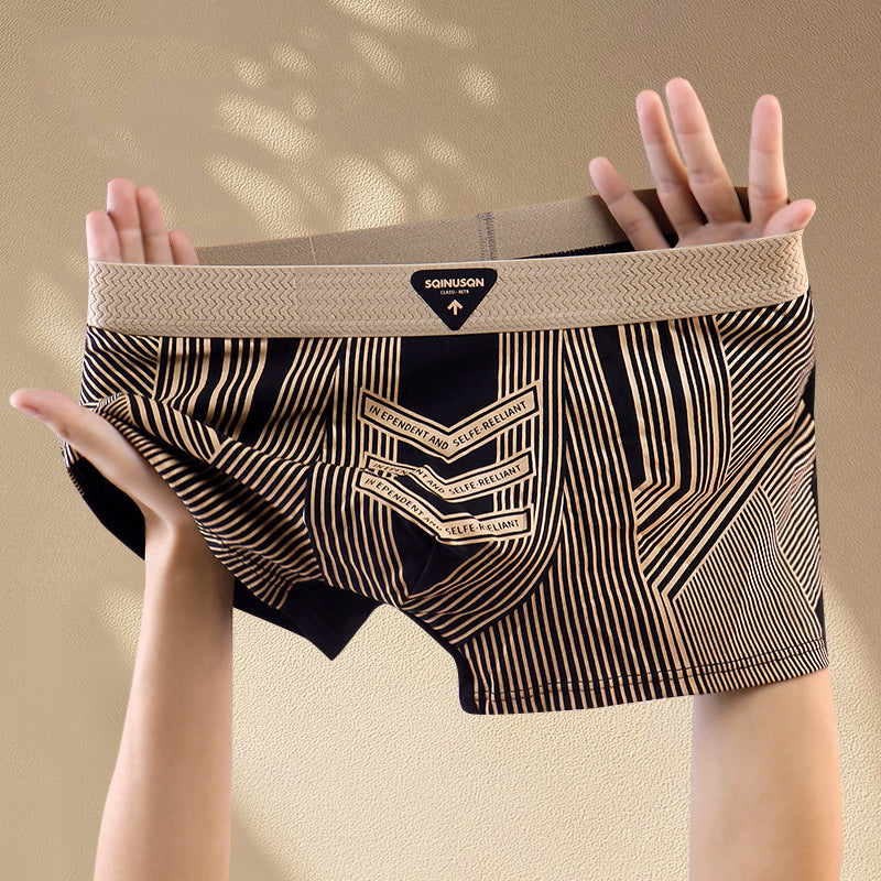 Geometric Print High-Elastic Boxer Briefs