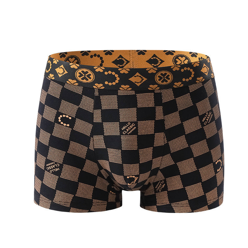 Plaid & Clover Vintage Monogram Print Boxer Briefs Set