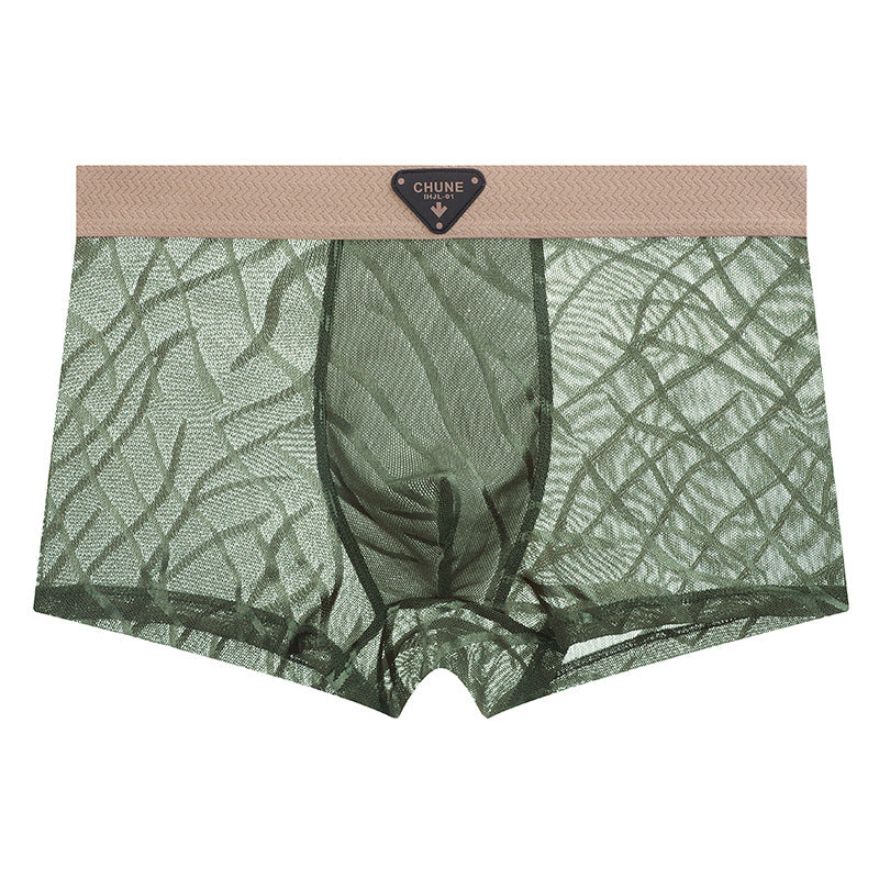 ZD Leaf Lace Sheer Boxer Briefs