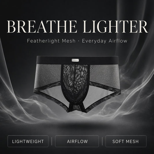 Double Side Sheer Mesh Minimal Low-Rise Briefs