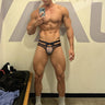 Cross-waist belt sexy transparent brief