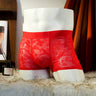 QS Sheer Jacquard Lace Breathable Boxer Briefs