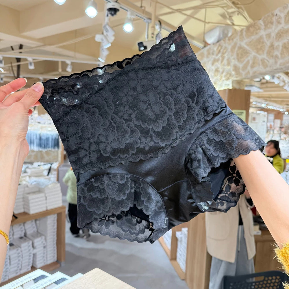 High-Waist Lace Jacquard Shaping Boyshorts