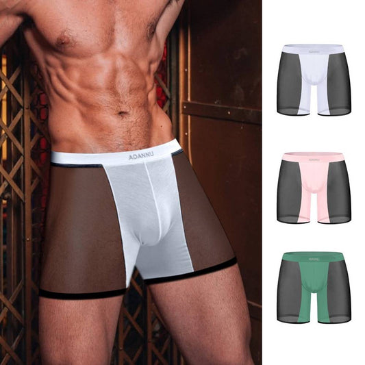 QS Ultra-thin Transparent Sexy Sport Boxer Briefs