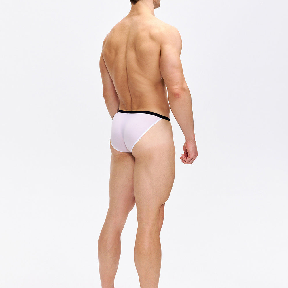 Simple multi-colored semi-transparent high-slit sexy underwear