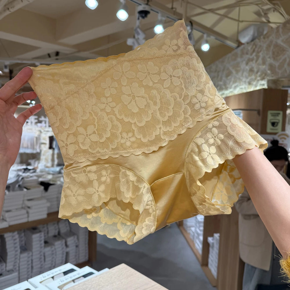 High-Waist Lace Jacquard Shaping Boyshorts