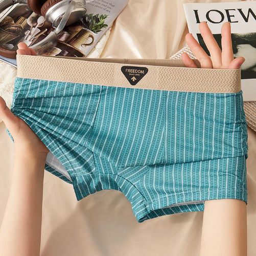 Braided belt ice silk boxer briefs