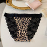 Lace Trim Satin Mid-Rise Briefs