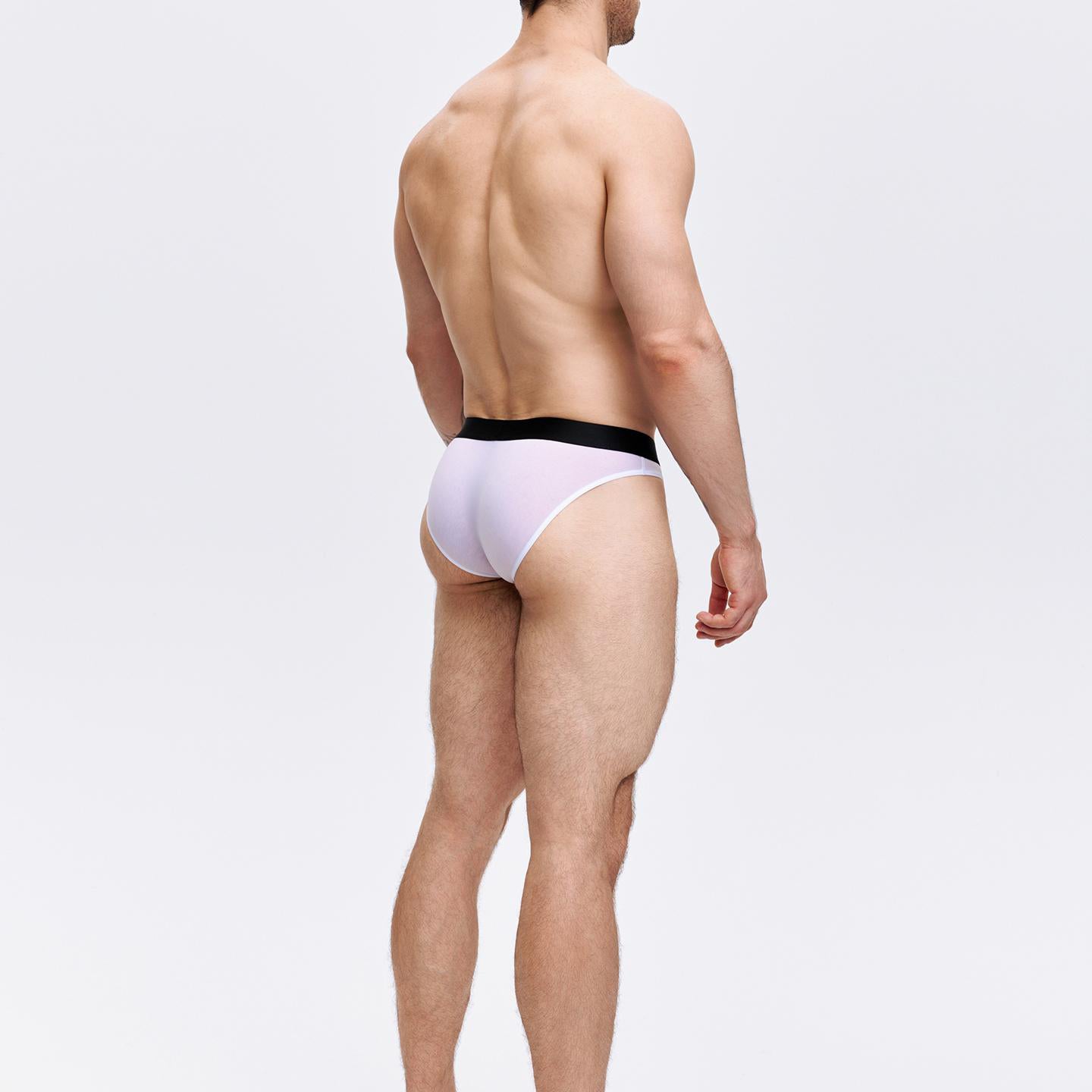 Waistband and transparent seamless briefs