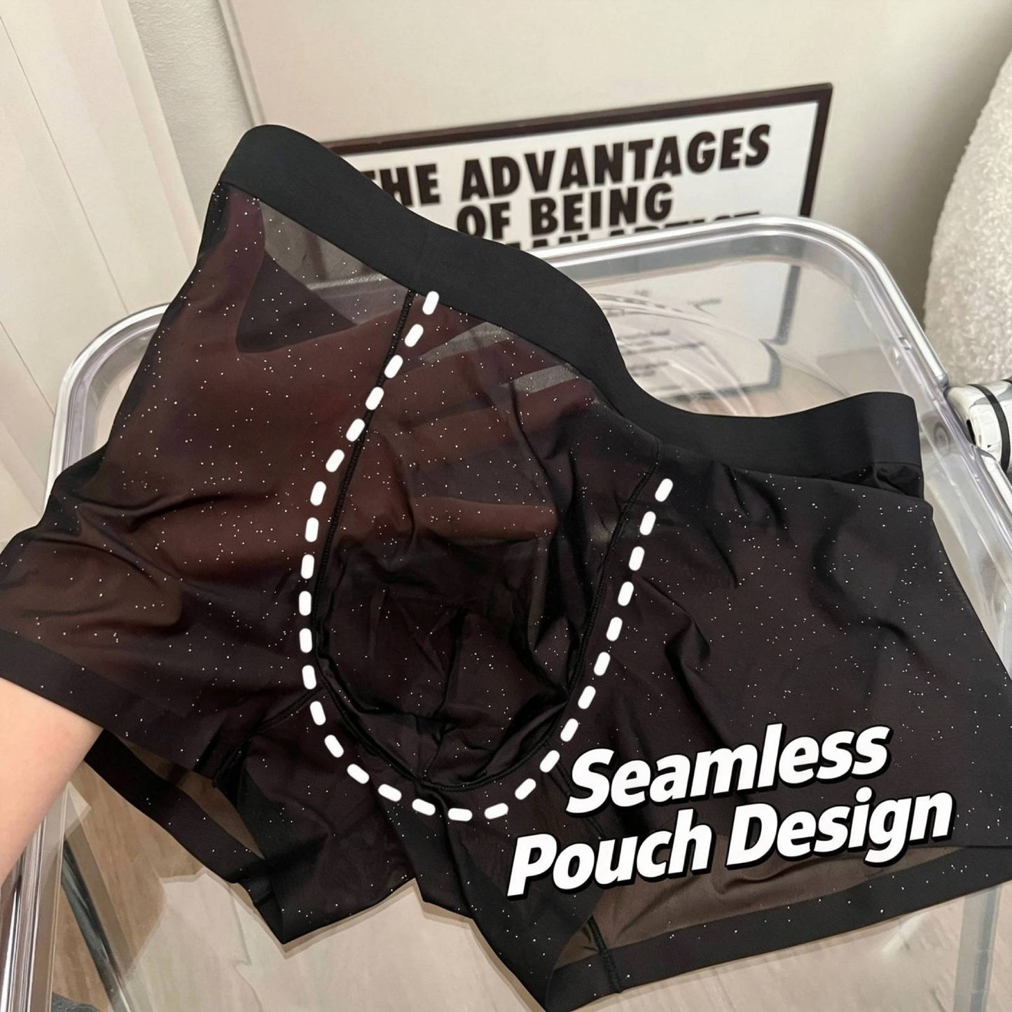 QS Starry Sky Ultra-Thin Transparent Boxer Briefs
