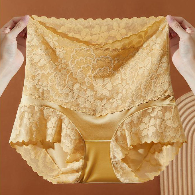 High-Waist Lace Jacquard Shaping Boyshorts