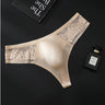 ZD Satin Lace Patchwork Thong