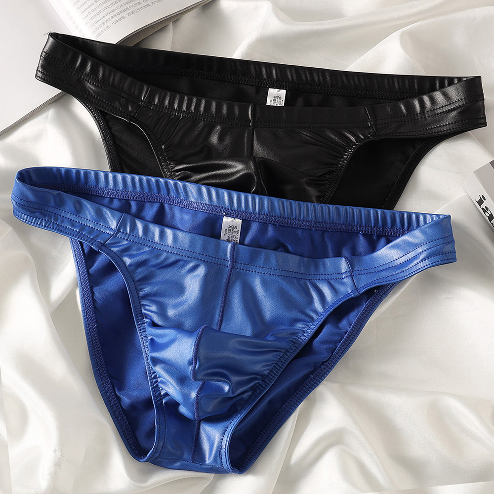 Artificial leather briefs