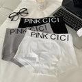 Letter Waistband Seamless Mid-Rise Boyshorts
