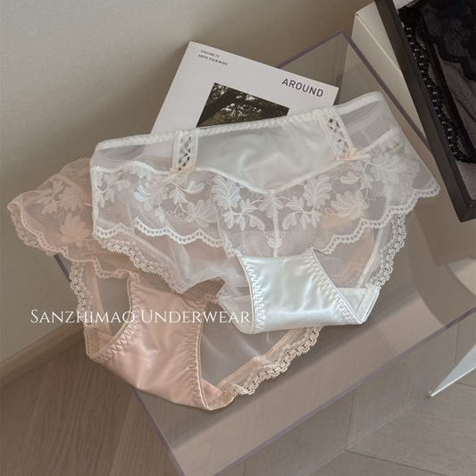 QS Double-sided Bow Lace Panties (4 Packs)