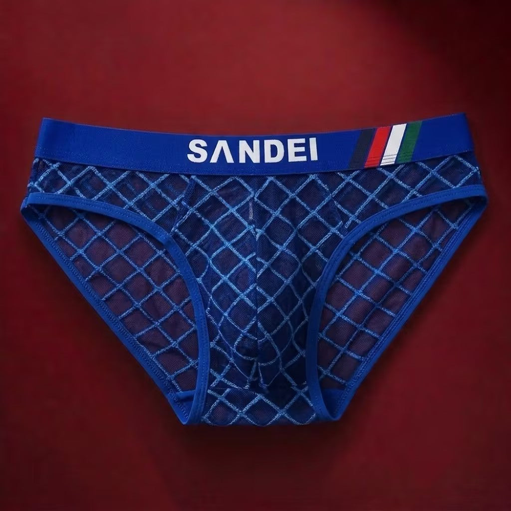 ZD【Limited Time Offer 】Grid Lace Wide Waistband Sporty Comfort Men's Underwear