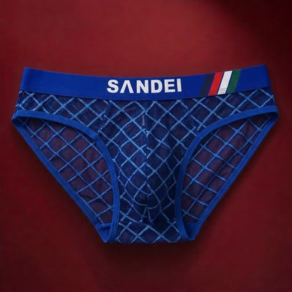 ZD【Limited Time Offer 】Grid Lace Wide Waistband Sporty Comfort Men's Underwear