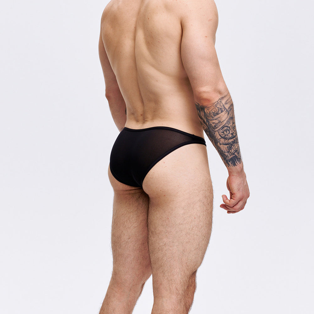 Sheer edge-sealed sexy briefs