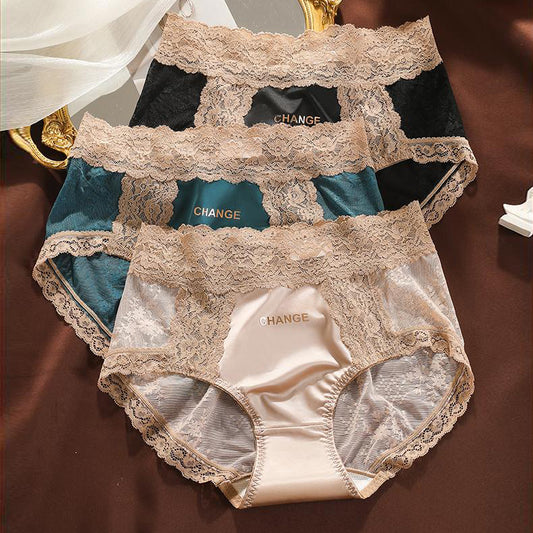Lace satin high-end silky underwear